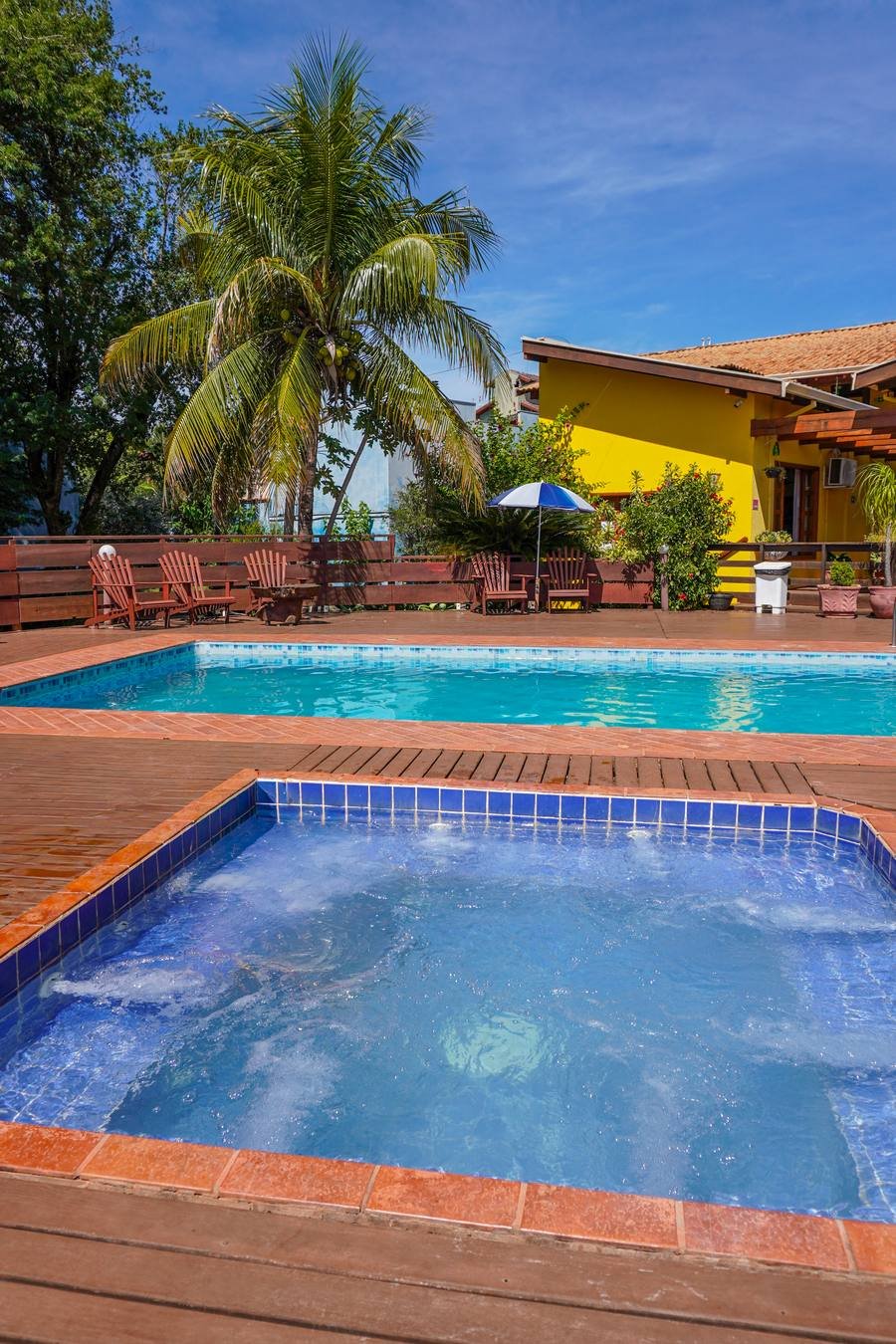 Espaço de descanso da pousada